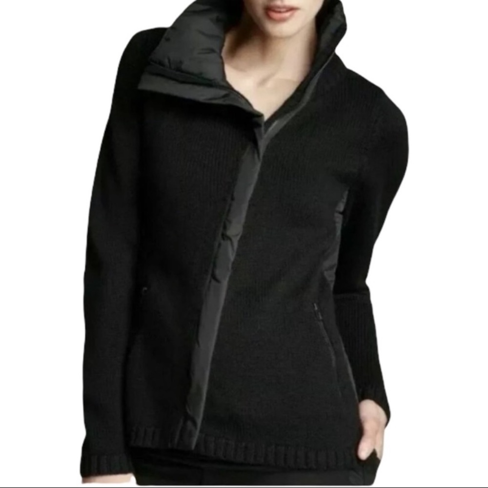 Eileen Fisher Merino Wool Black Sweater Zip
Jacket Petite M